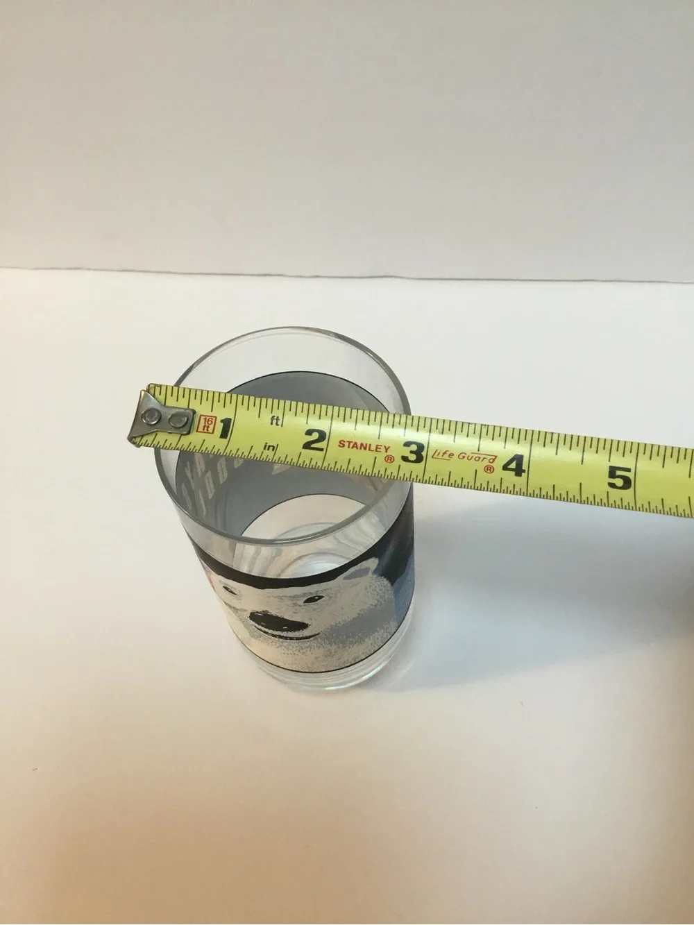 Vintage Coca Cola Polar Bear Glasses in White and Black - Set of 2